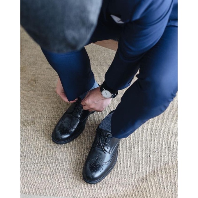 Sepatu Pria / Sepatu Pantofel / Sepatu Kulit Jackwell Allen Black 1605 Lc