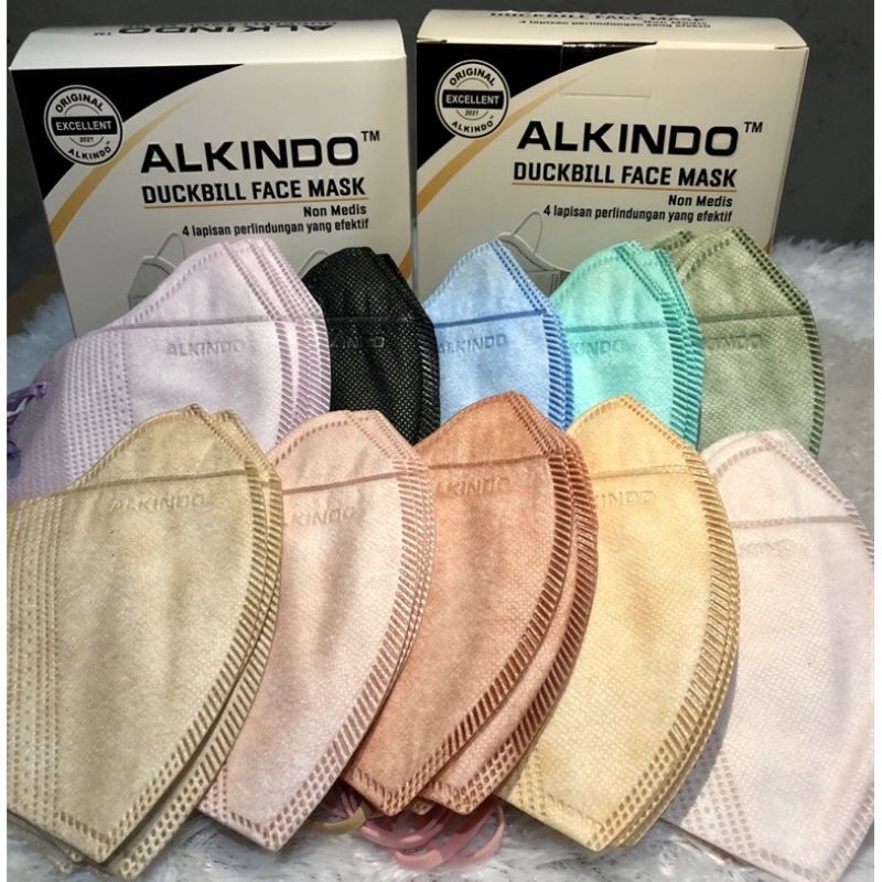 MASKER DUCKBILL WARNA ISI 50 PCS TERMURAH MASKER DUCKBILL WARNA ISI 50 4 PLY ALKINDO