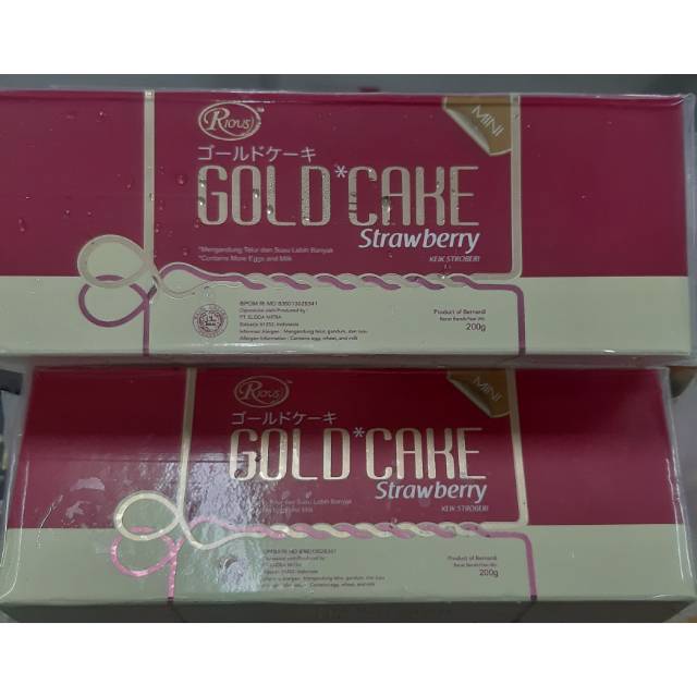 

Gold cake strawberry