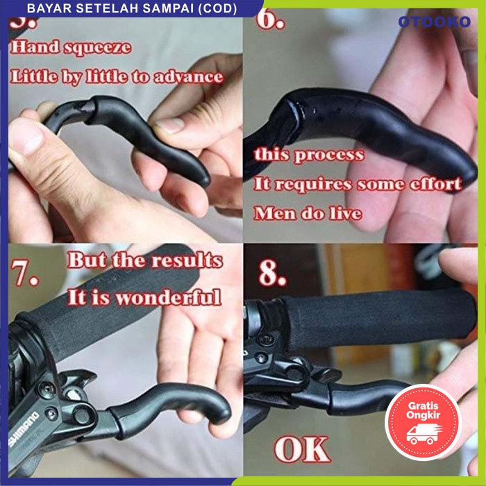 Karet Silikon Pelindung Cover Anti Slip Handle Rem Tangan Sepeda 2Pc  Hitam