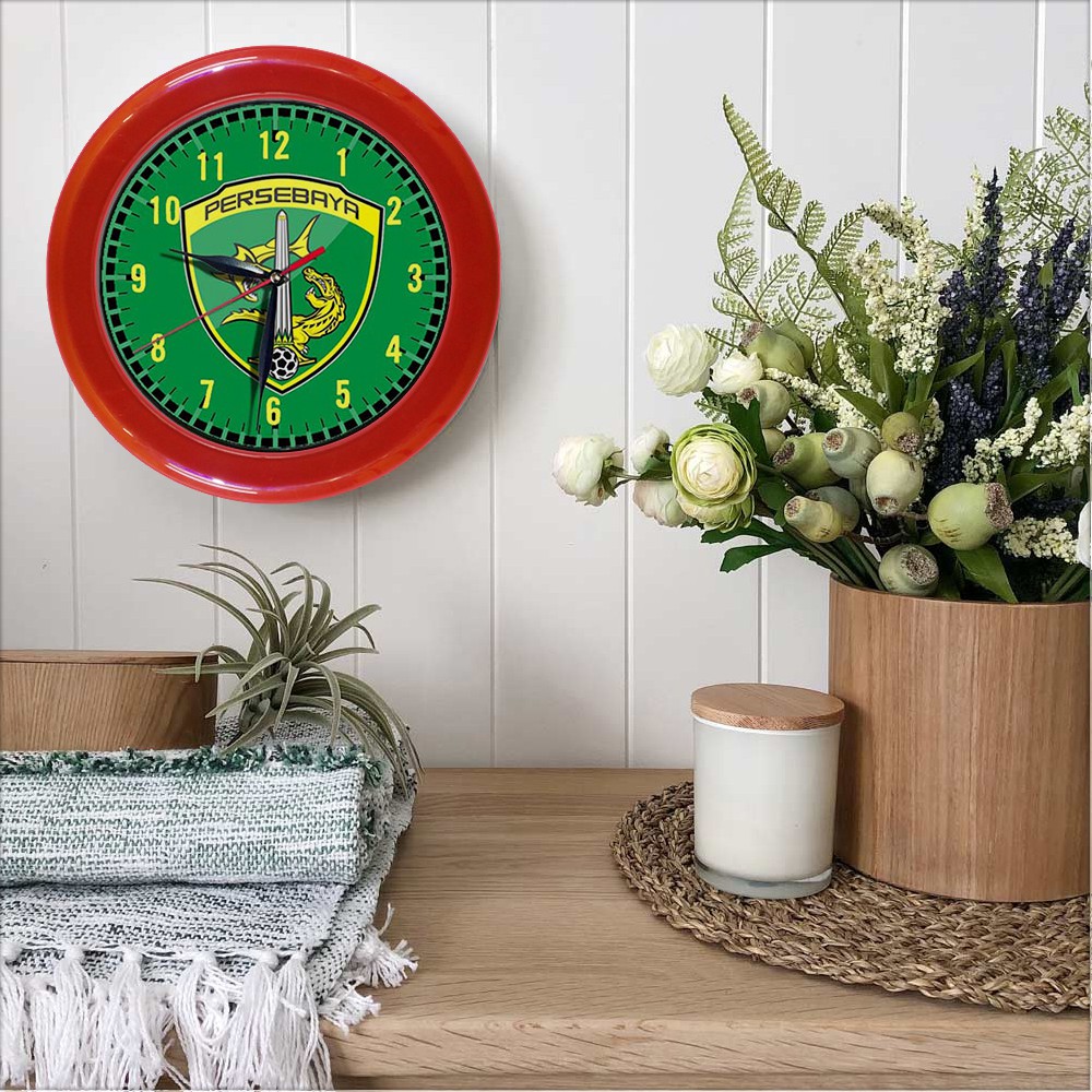 JAM DINDING PERSEBAYA 6   (DIAMETER 30CM)