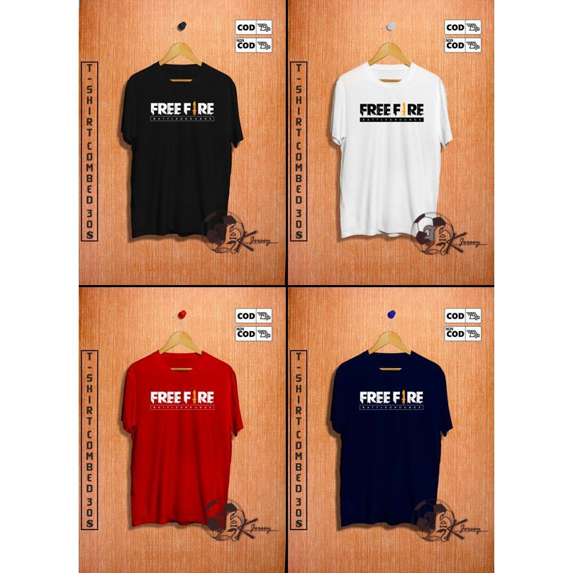 T-SHIRT KAOS GARENA FREE FIRE COTTON COMBED 30S