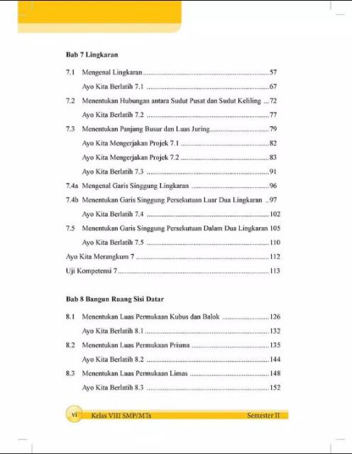 Jual Buku Paket Matematika Smp Kelas 8 Semester 2 K13 Revisi 2017 Indonesia Shopee Indonesia