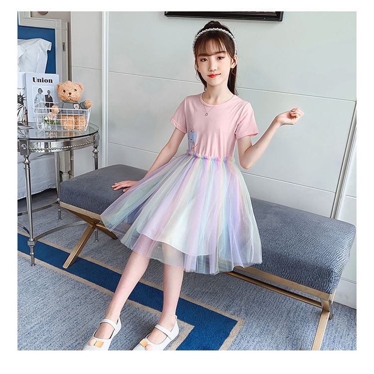 Dress Anak Perempuan Baju Remaja Gaun Pesta Tutu Fashion Girl Teen STELLA Import