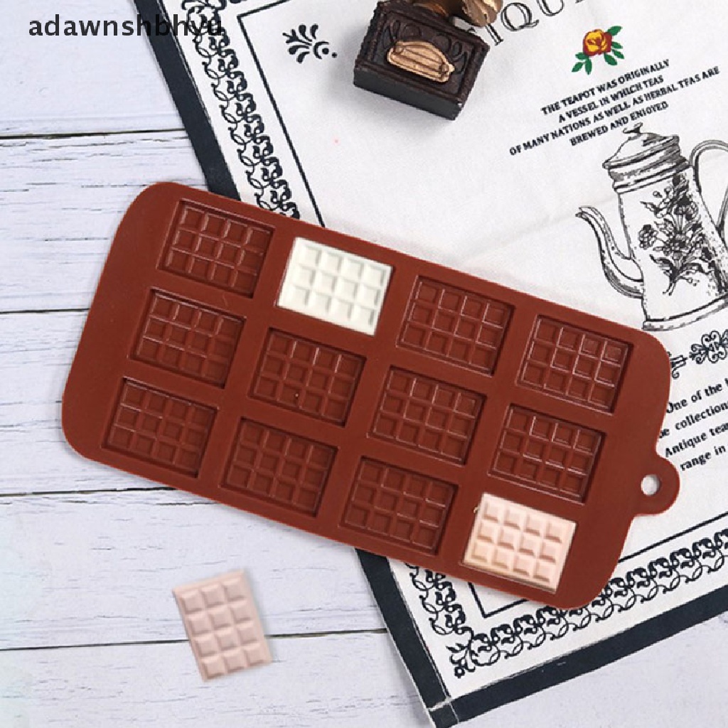 [adawnshbhyu] 12cell Cavity Mini Coklat Bar Permen Cetakan Silikon Profesional Decor cake