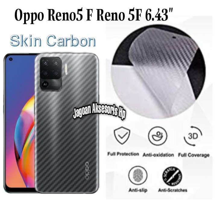 GARSKIN Sticker Carbon Oppo Reno 5F Reno 6 5G Reno 6 Pro 5G Skin Carbon Transparan Fiber Protection