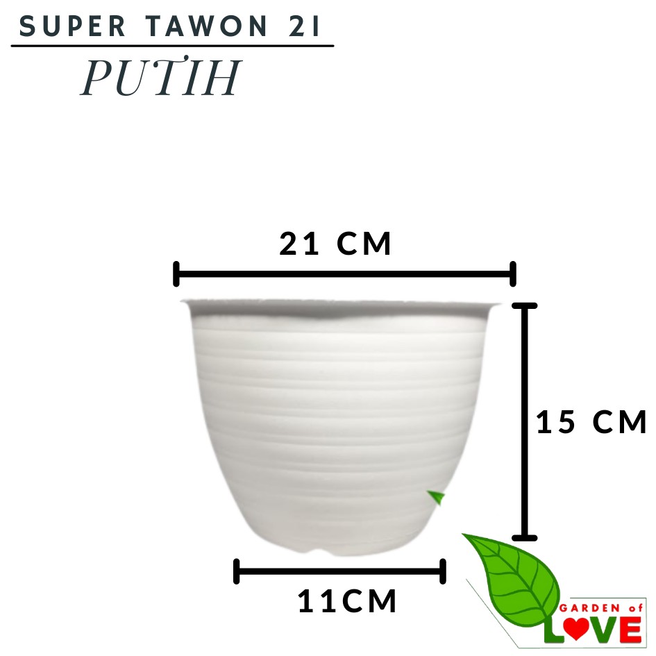 Pot Super Tawon 21 Cm / Pot Mdn 21 Putih Pot Tawon 21 Putih Pot Bunga Tawon Mirip Pot Tawon Pirus 21