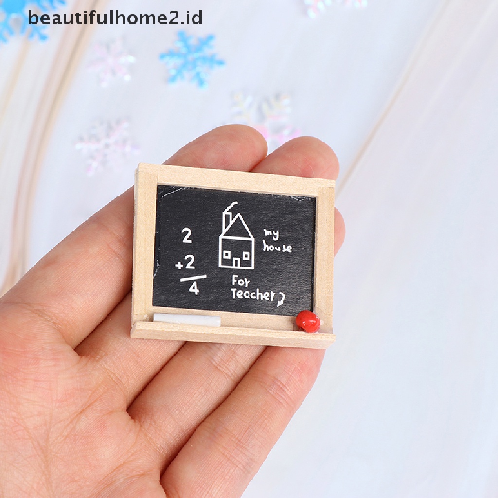 (Beautifulhome2.Id) 1pc Miniatur Papan Tulis Mini Skala 1: 12 Untuk Aksesoris Kamar Anak Diy