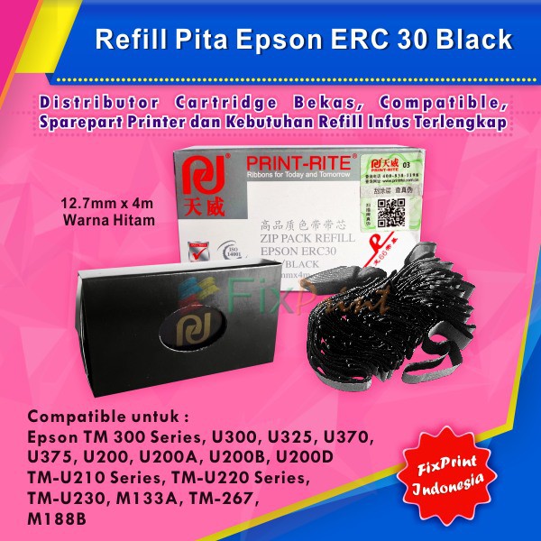 Refill Pita Ribbon Cartridge ERC30 TM-U220 TMU210 Series U220 TMU 230 U300 U325 U375 M133A M188B