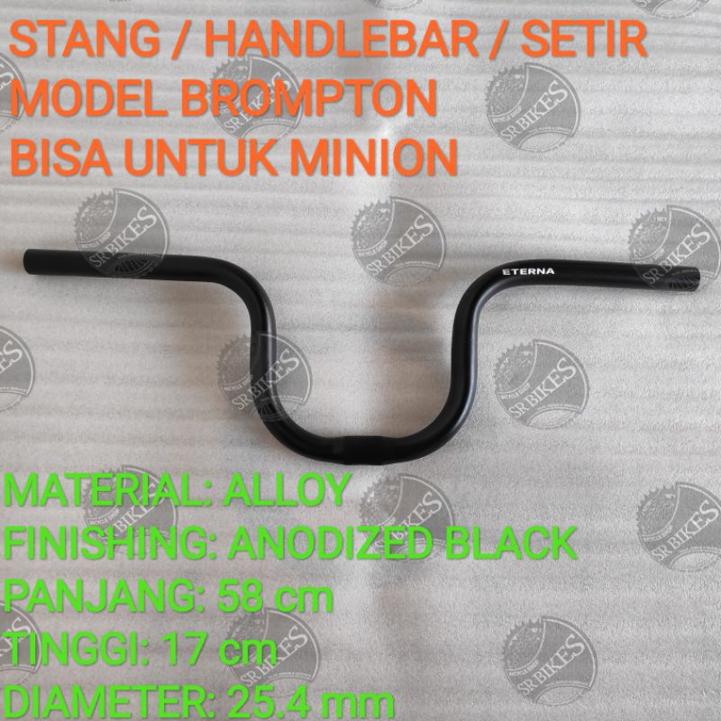 Handlebar Stang Stir Sepeda Minion Lipat Model BROM*TON. ALLOY. ETERNA