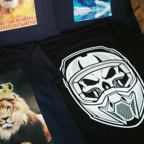 Kaos Print Sablon DTG - Cetak A Enam, Size S-XL