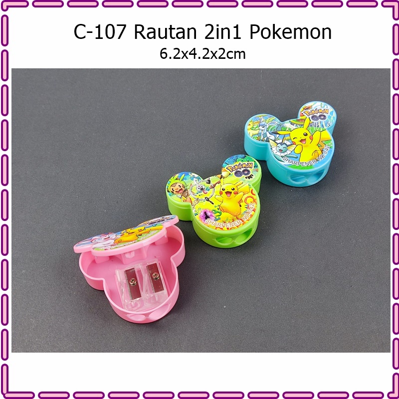 C-107 Rautan Anak 2in1 Pokemon 2pcs