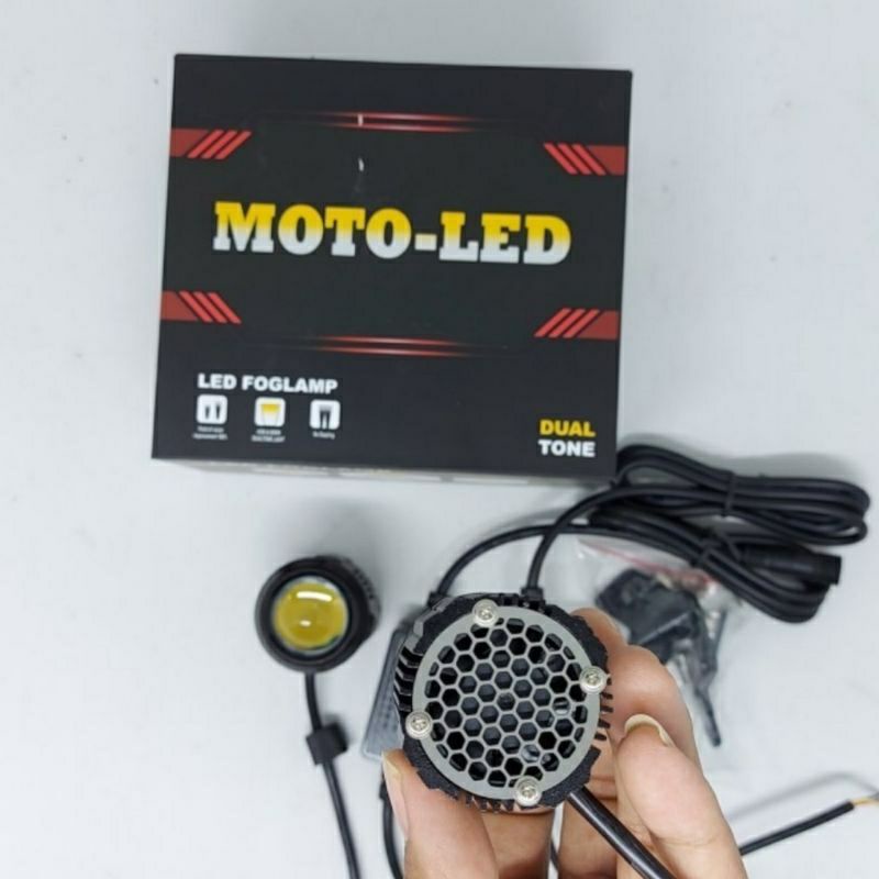 LAMPU TEMBAK SOROT CREE Original MOTOLED D2 mini driving VERSI PREMIUM ISI 2 LAMPU