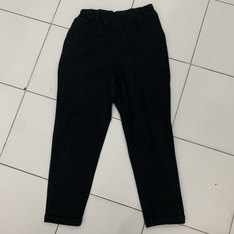 PRELOVED CELANA BAGGY PANTS WANITA WARNA HITAM