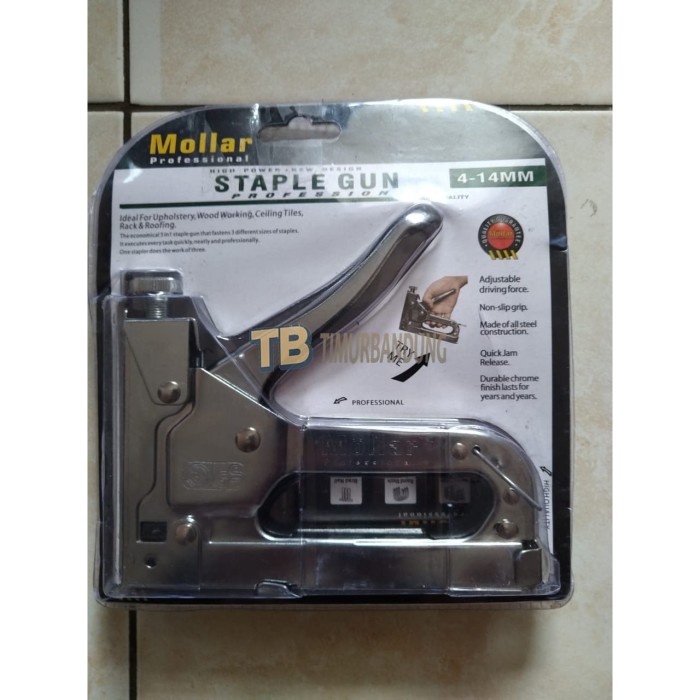 

Staple Gun 3 in 1 Mollar 4 - 14 mm - Staples Tembak Jok Motor