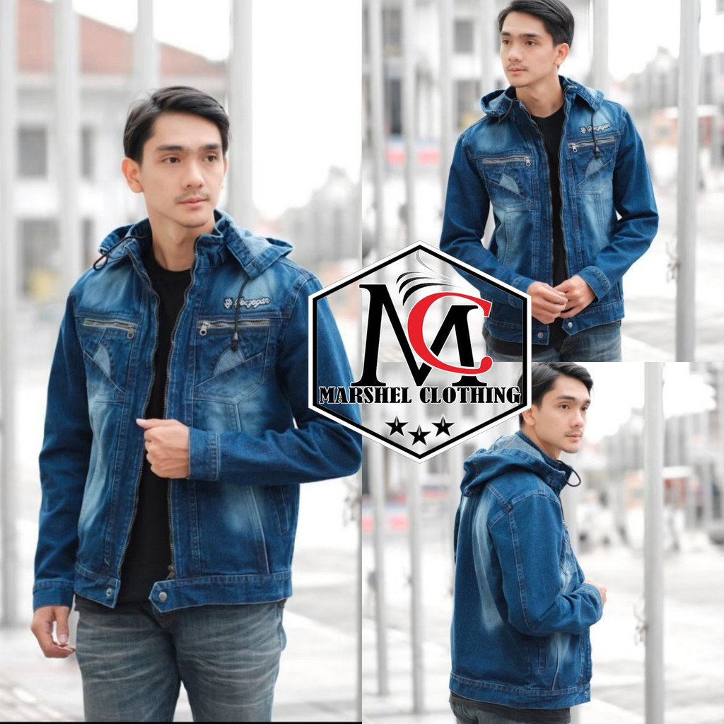 RCL - JAKET JEANS HODIE CASUAL JEANS TEBAL - JAKET JEANS HODIE JEANS COWOK NEW ARRIVAL