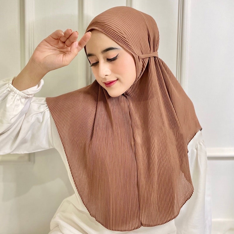 Bergo Maryam Plisket Jumbo Ceruty / Bergo Plisket Jumbo / Bergo Plisket Ceruty