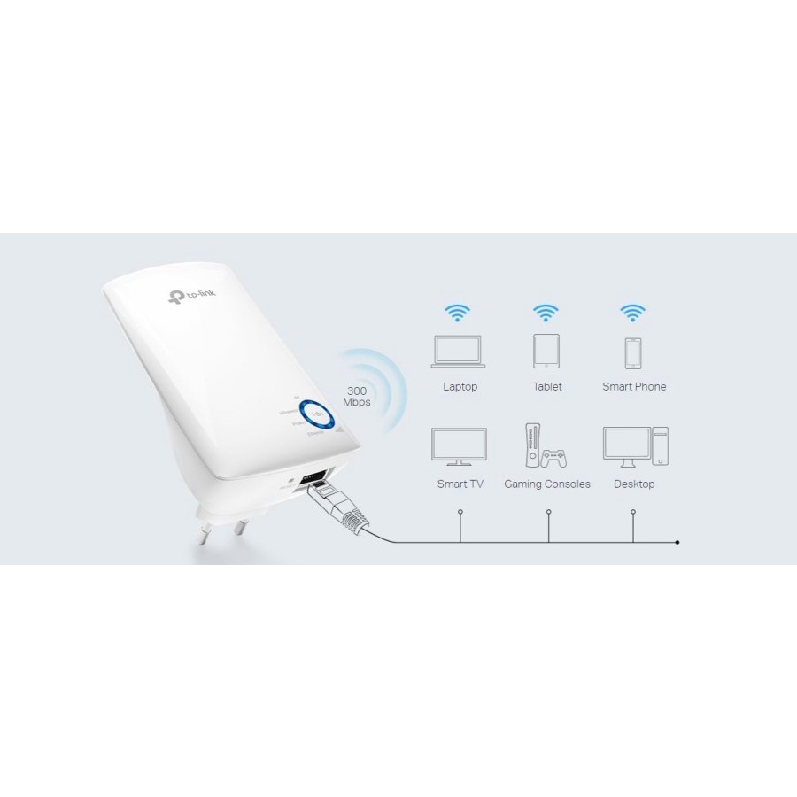 TP - LINK WA850RE 300Mbps Wi-Fi Range Extender TL WA850RE - Garansi 1 Tahun