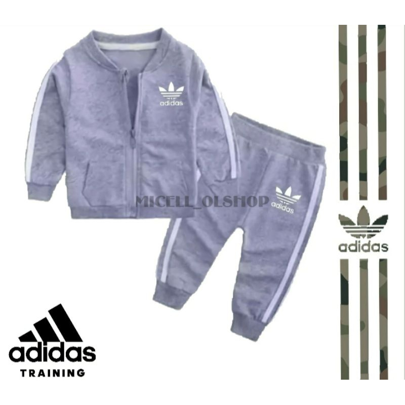 Setelan jaket adidas anak satu set dengan celana training《6BULAN sampai 6TAHUN》