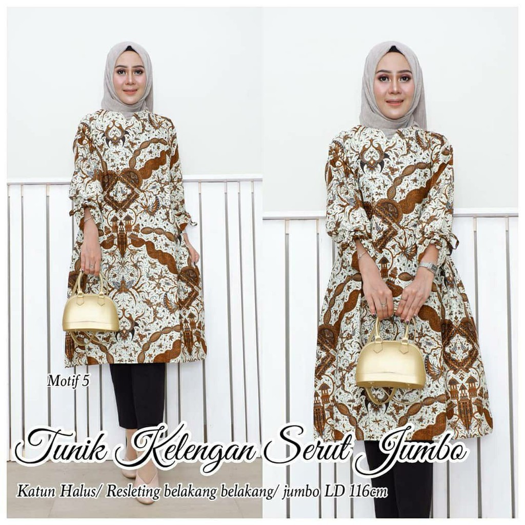 Hot Promo Atasan Batik Wanita Tunik Batik Baju Batik Seragam Guru Modern