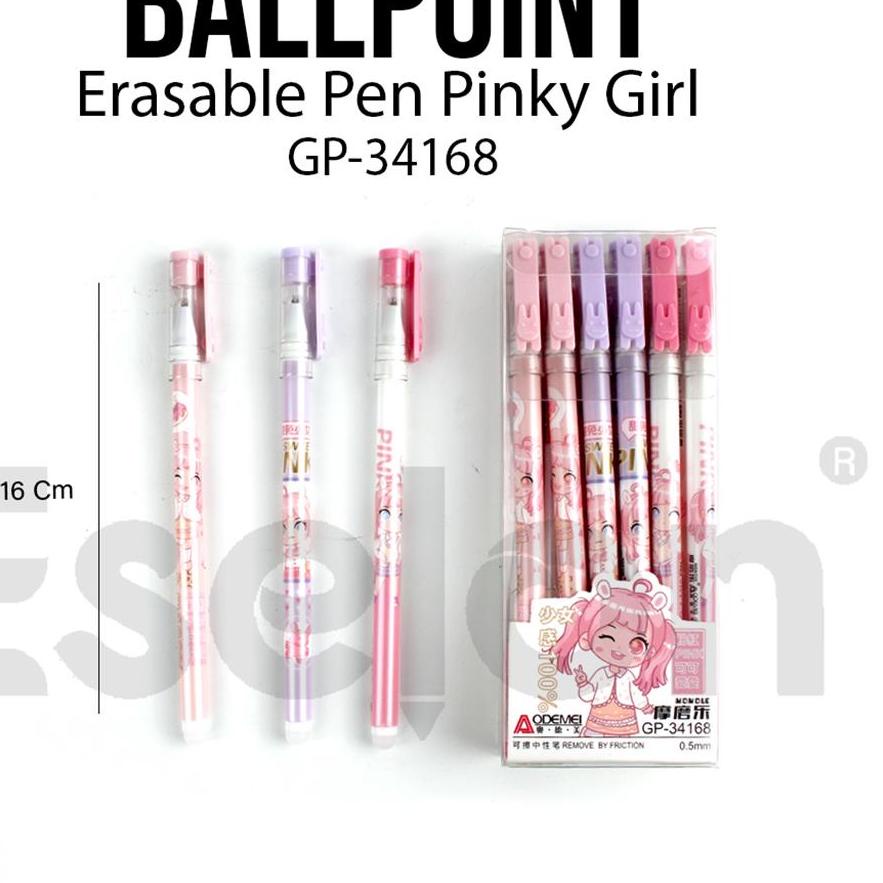 

Big Sale 12pcs Pulpen Hapus Pinky Girl 34168 /1pack Erasable Pen !