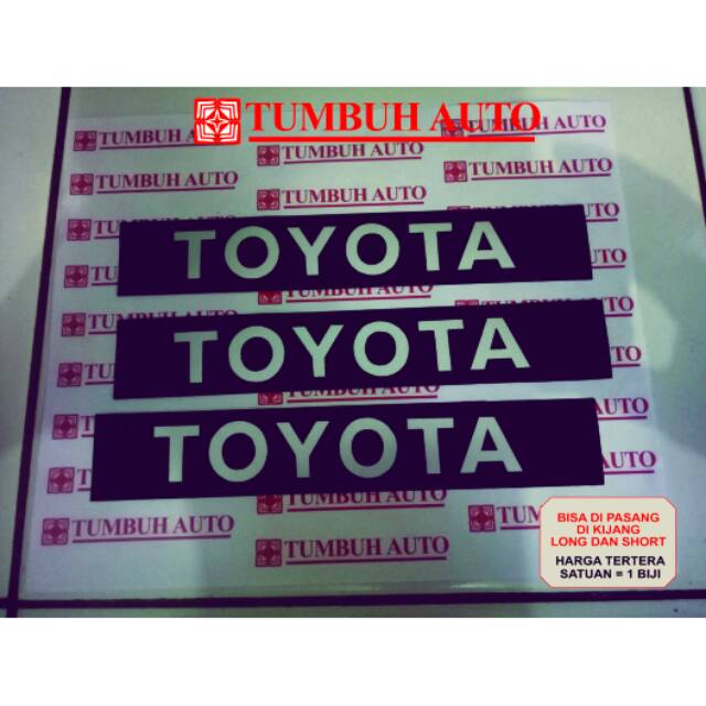Sticker Stiker Striping Tulisan Toyota Lampu Plat Nomer Belakang Kijang Super STD Grand Short Long