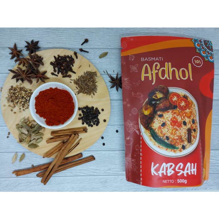 

gr20111r Beras Basmati Afdhol 151 Kebuli Mandi Briyani Kabsah & Bumbu 500Gram Sv012Ss