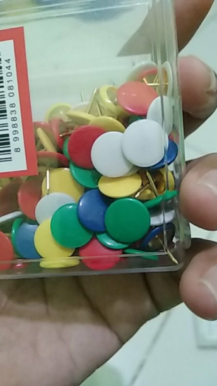 [ Pack ] Kenko Tt-100cpp Thumb Tacks Color - Paku Payung Warna Warni