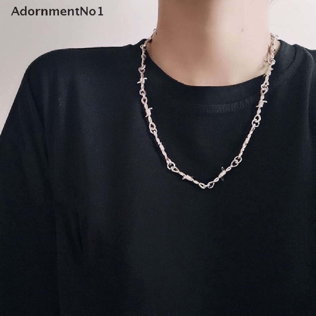 (AdornmentNo1) Kalung / Gelang Kawat Gaya Punk Hip hop Untuk Pria / Wanita