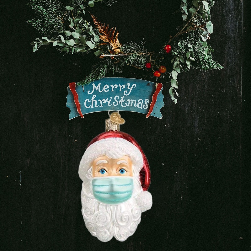 Siy Ornamen Gantung Bentuk Santa Claus Bahan Resin Untuk Dekorasi Pohon Natal