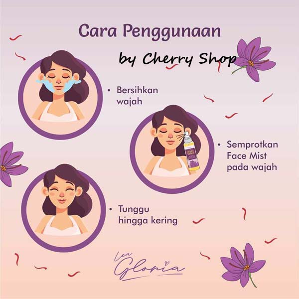 [BUY 3 GET 1 GIFT] [DIST.RESMI] Cherry Shop 100ml FACE SPRAY SAFFRON / FACE MIST SAFFRON LEA GLORIA