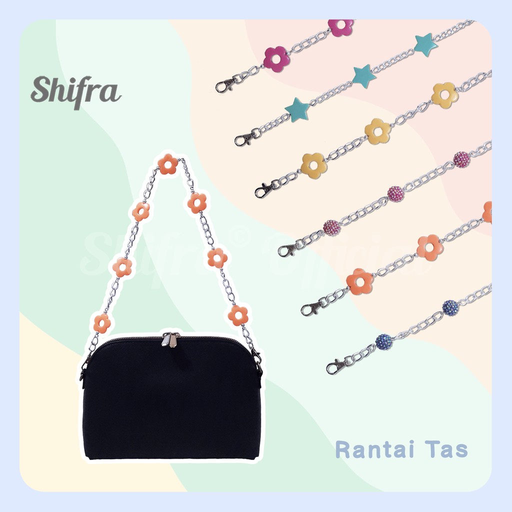 TALI RANTAI TAS BUNGA BINTANG BOLA COLORFUL SHIFRA