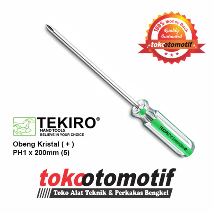 Obeng Kristal ( + ) PH1 x 200mm (5) TEKIRO ( Original )