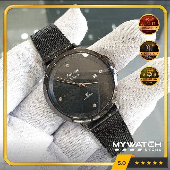 Jam Tangan Alexandre Christie Wanita AC 2865 AC2865 Alexander Christy Black