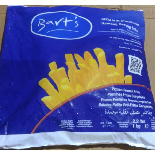 

Kentang Frozen/kentang shoestring/kentang bart's1 kg