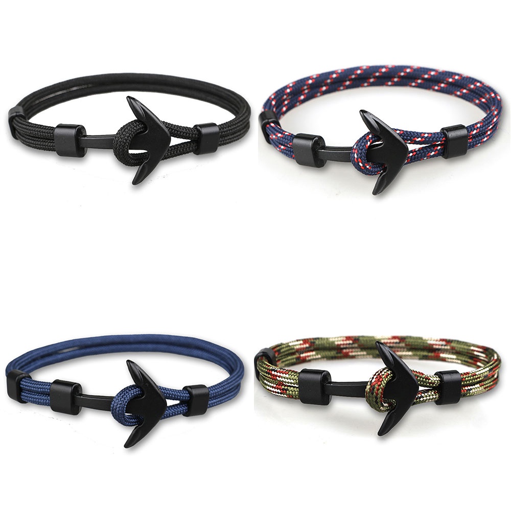 1pc Gelang Tali Anyam Adjustable Gaya punk Untuk unisex