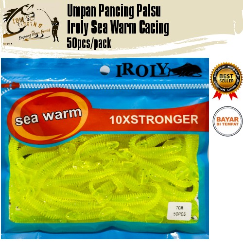 Umpan Pancing Palsu Iroly Sea Warm Cacing (50pcs/pack) Murah -  Engkus Fishing