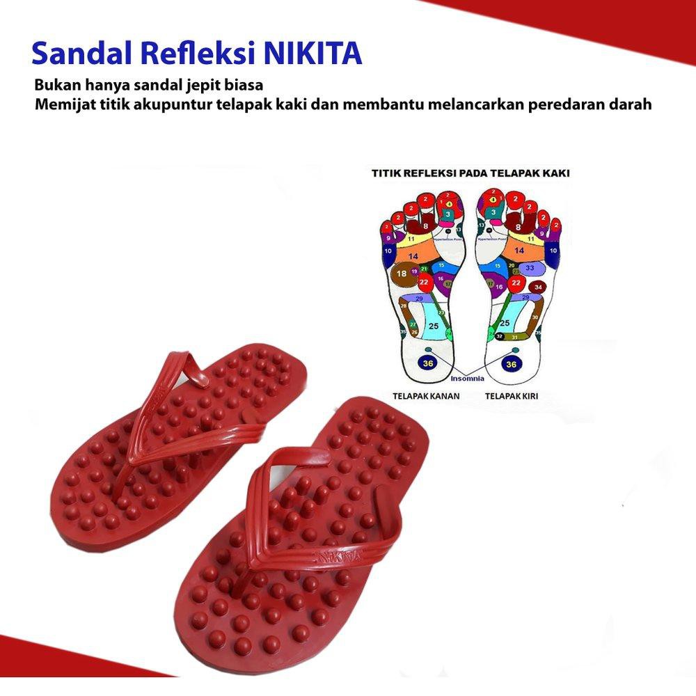 [BB Size 37/38] Sandal Pijat Refleksi Akupuntur Terapi Nikita Model Bintik Besar Size 3738 atau S