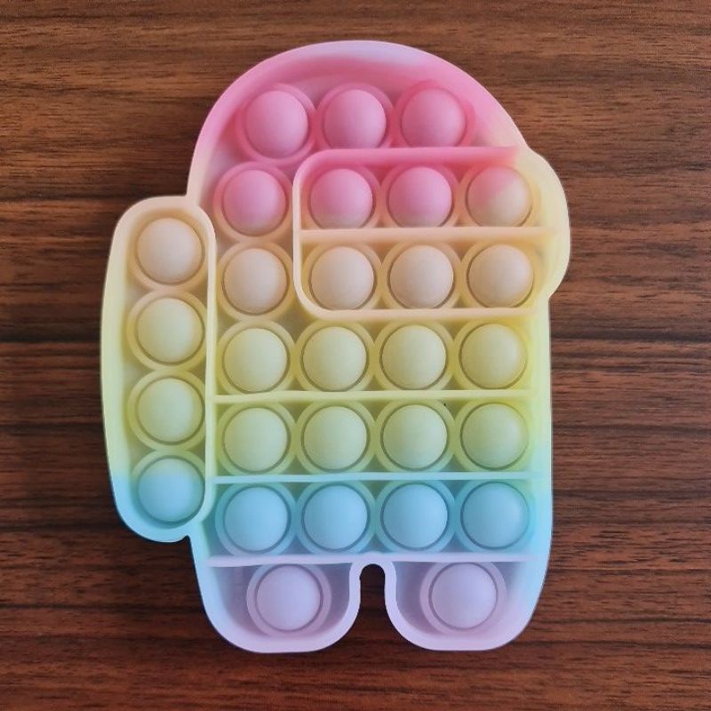 Pop It Fidged Toys Mainan TikTok Push Pop-Among Us GID