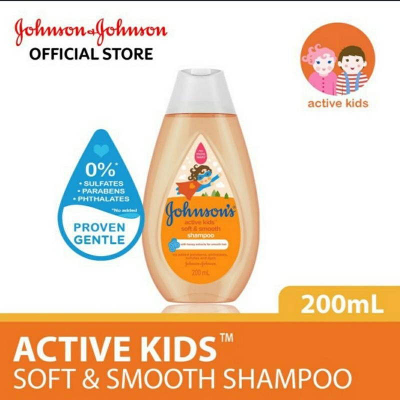 JOHNSONS ACTIVE KIDS SOFT AND SMOOTH SHAMPOO 200 ML