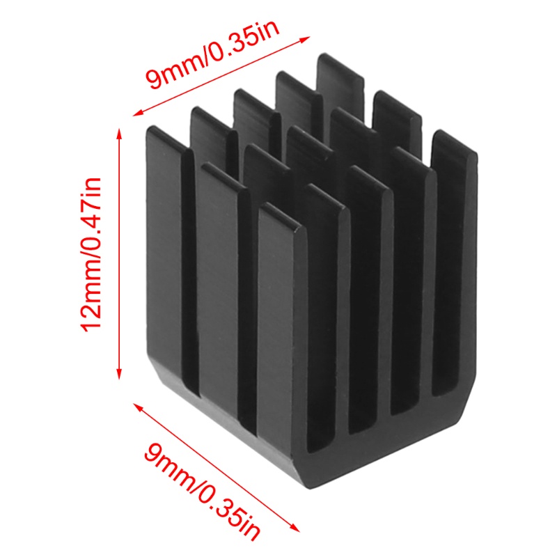 Cre HEATSINK Aluminium Radiator Anodize Heat Sink Chip Elektronik Pendingin Thermal Pads Hitam/Putih 5Pcs/Pack