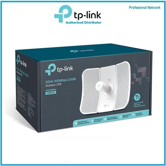 TP-LINK CPE610 5GHz 300Mbps 23dBi Outdoor CPE - TP LINK CPE 610