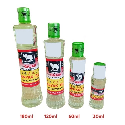 MINYAK TELON CAP GAJAH 120 ML - Minyak Gosok Kembung Anak Bayi 60Ml 30 ML