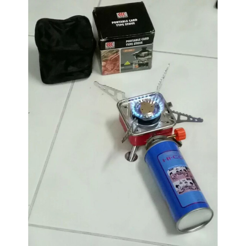 【Khusus Ojek &amp; Kargo】 Gas Tabung HiCook Kompor Portable` Gas Hi Cook` Windproof Mawar Kotak ~ Camping