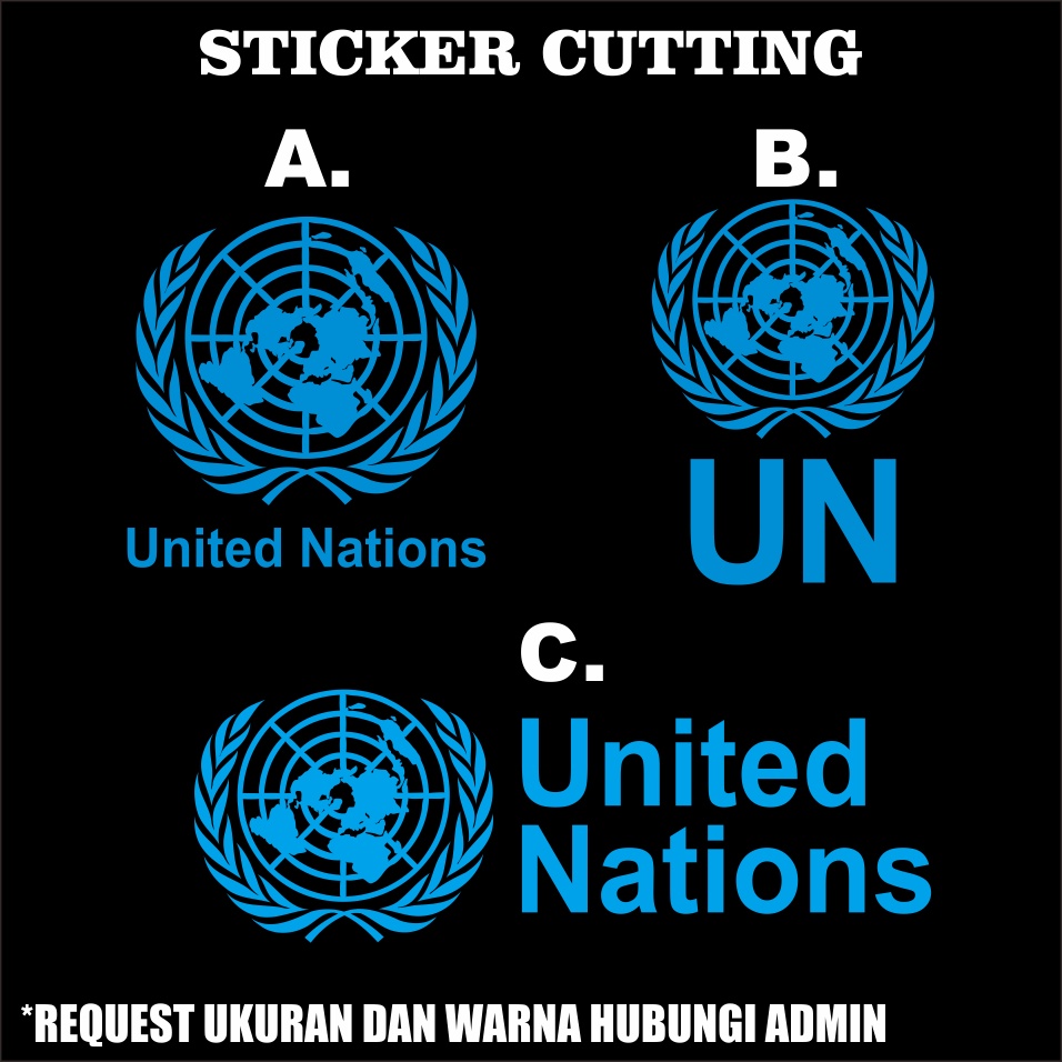 Stiker Cutting Logo PBB / UNITED NATIONS