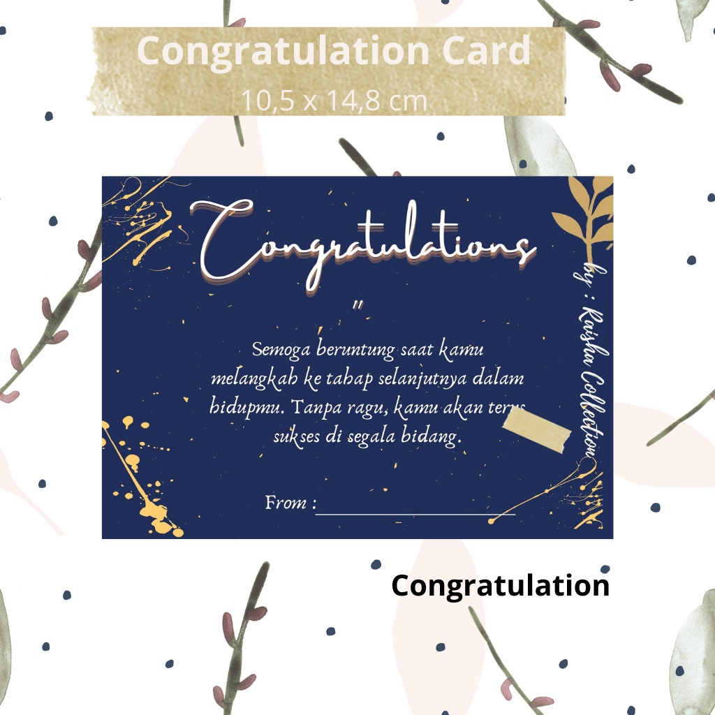 RC Kartu Ucapan/Greeting Card/Gift Card/Kartu Wedding Anniversary Birthday Congratulation Graduation