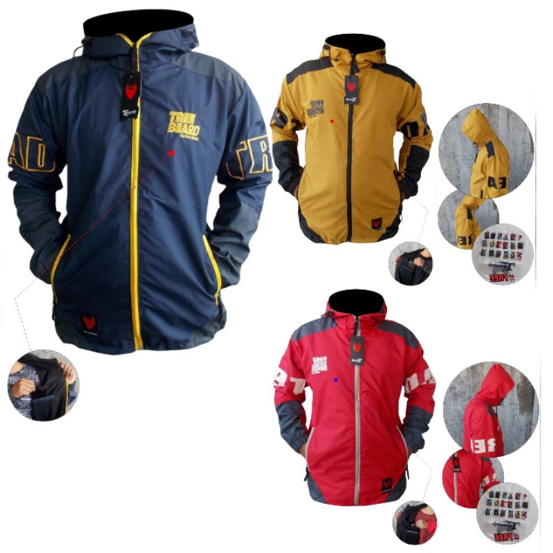 RAPPERWEAR Jaket Gunung Pendaki TREEBEARD Anti Air / Jaket Pria & Wanita / Jaket Hoodie Outdoor Wate