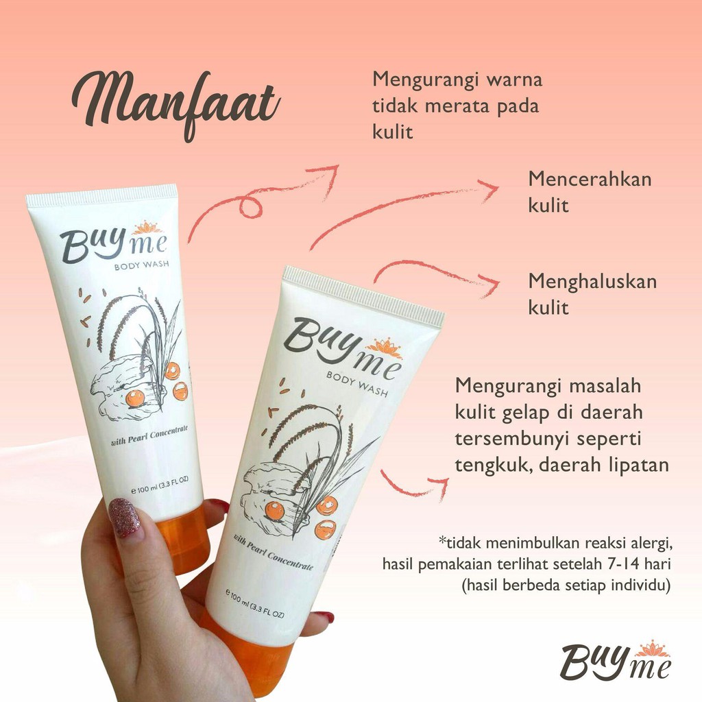 BUYME BUY ME BODY WASH SABUN MEMUTIHKAN MENUTRISI KULIT ORIGINAL BPOM