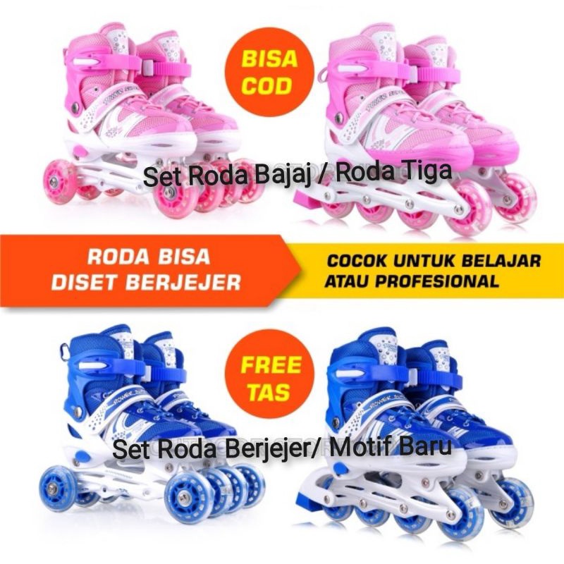 READY SEPATU RODA ANAK POWER INLINE SKATE /SEPATU RODA BAJAJ TERLARIS