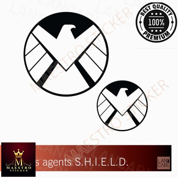 

M.STICKER Sticker Cutting Marvel's agents of SHIELD Vinyl Cut Stiker - Putih